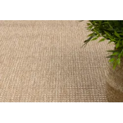 Alfombra TIMO 5979 de sisal en color beige oscuro, ideal para sala de estar