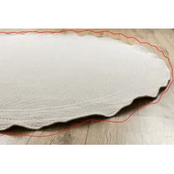 Alfombra de sisal TIMO 5979, circular, ideal para zonas de relajación al aire libre