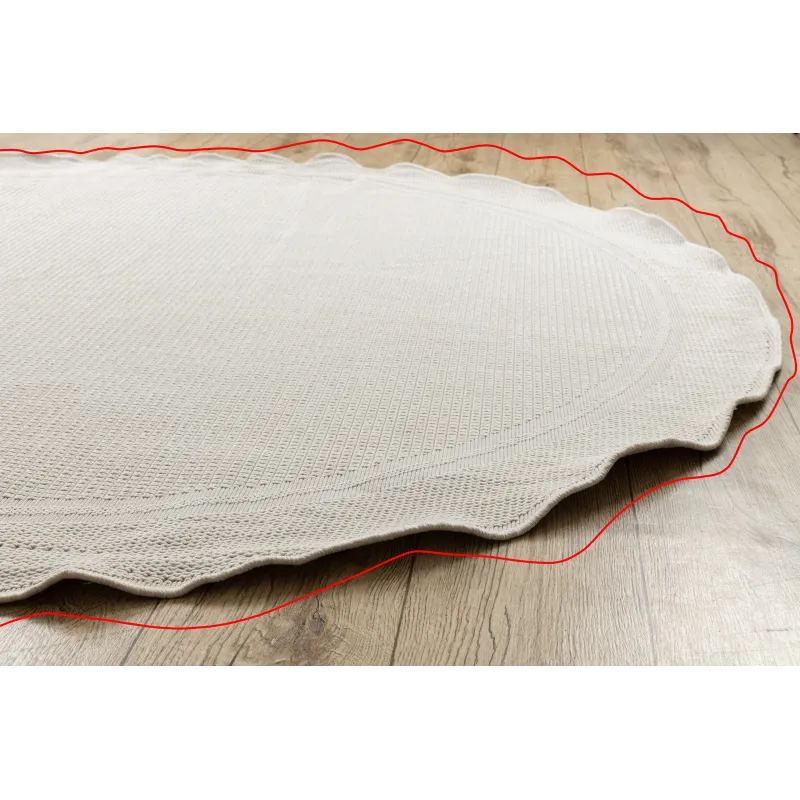 Alfombra de sisal TIMO 5979, circular, ideal para zonas de relajación al aire libre