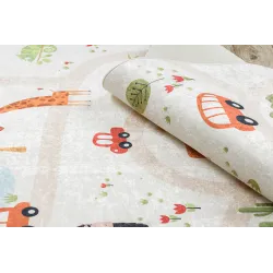 Alfombra beige BAMBINO 1165 Zoo, ideal para la habitación infantil