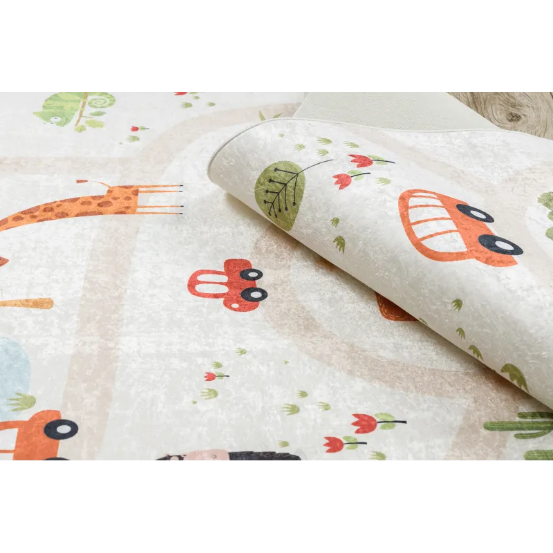 Alfombra beige BAMBINO 1165 Zoo, ideal para la habitación infantil