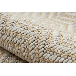 Alfombra elegante en espiga, perfecta para interiores modernos
