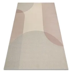 Dywan FLUX 461.7.AE200 wełniany OSTA - Geometryczny, strukturalny, loftowy beż / różowy
