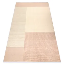 Dywan FLUX 461.9.AE200 wełniany OSTA - Geometryczny, strukturalny, loftowy beż / różowy