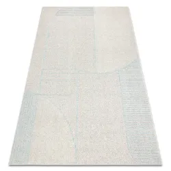 Dywan FLUX 461.14.AE120 wełniany OSTA - Geometryczny, strukturalny, loftowy szary / niebieski