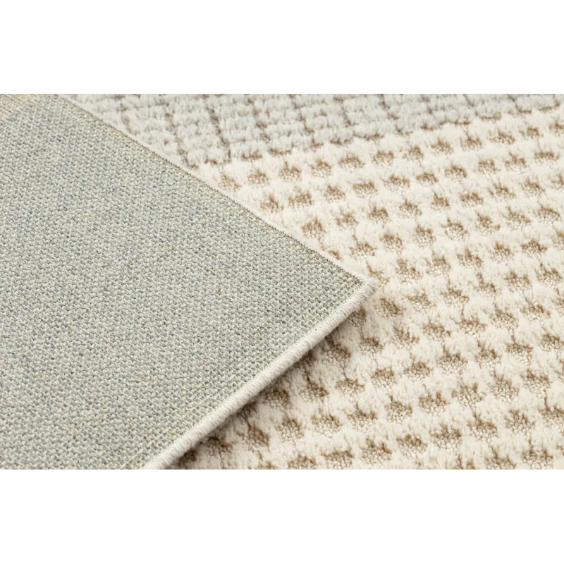 Dywan FLUX 461.9.AE500 wełniany OSTA - Geometryczny, strukturalny, loftowy niebieski / krem
