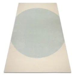 Dywan FLUX 461.10.AE500 wełniany OSTA - Geometryczny, strukturalny, loftowy niebieski / krem