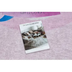 Alfombra BAMBINO 2533 suave con unicornio, ideal para la habitación infantil