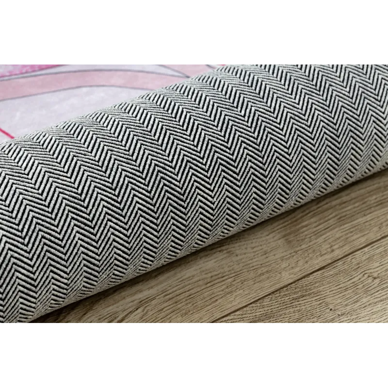 Alfombra BAMBINO 48060 rosa con estrellas, adecuada para la habitación infantil