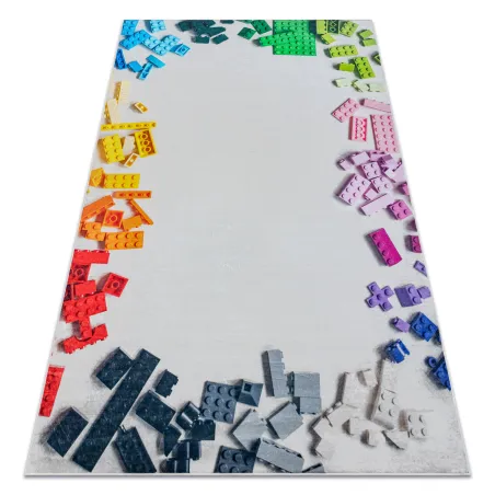 Alfombra BAMBINO 38480 antideslizante para niños, gris y amarillo, ideal para habitaciones infantiles