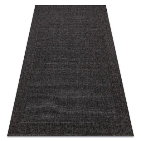 Alfombra TIMO 5000 de sisal negro, ideal para exteriores