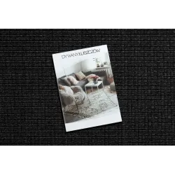 Alfombra TIMO 0000 negra, alfombra exterior elegante de sisal