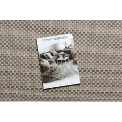 Alfombra beige TIMO 6272 de sisal exterior, moderna y resistente