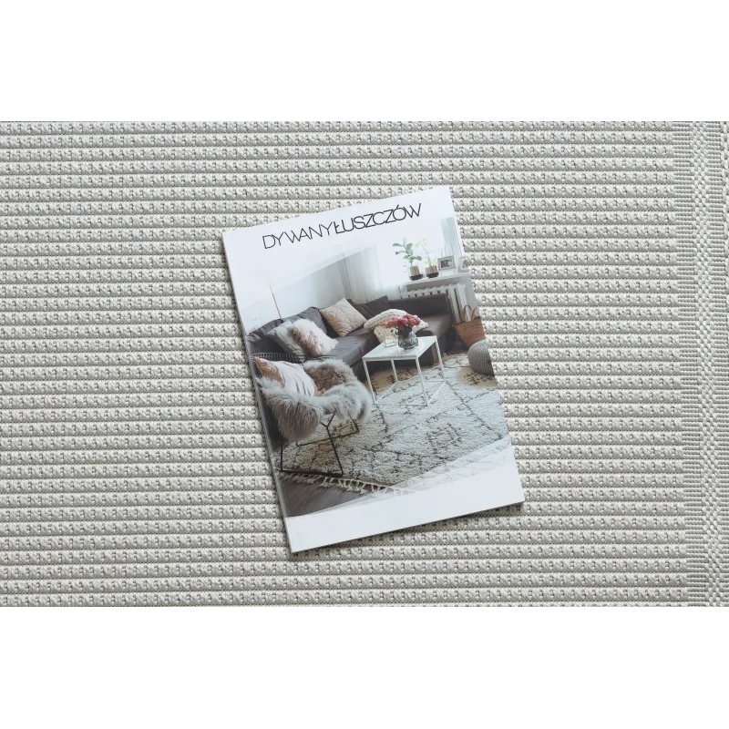 Alfombra TIMO 5979 en sisal blanco para uso exterior