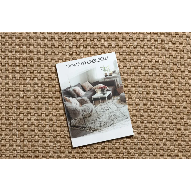 Alfombra TIMO 6272 de sisal exterior en beige oscuro, elegante y funcional