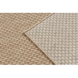 Alfombra TIMO 6272 de sisal natural, duradera y adecuada para exteriores