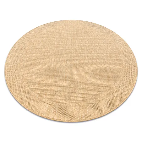 Alfombra de sisal TIMO 5979 en beige oscuro para exterior