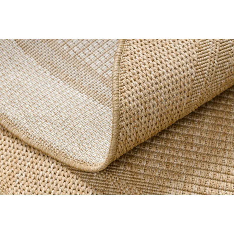 Alfombra TIMO 5979 en color beige oscuro para exterior