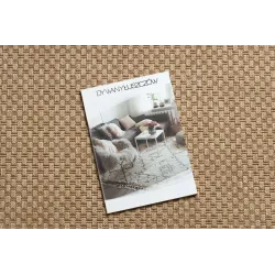 Alfombra TIMO 6272 en beige oscuro, perfecta para exteriores elegantes