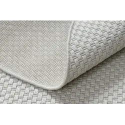 Alfombra TIMO 6272, ideal para jardín o terraza, color blanco