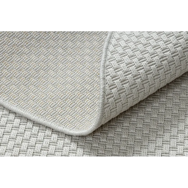 Alfombra TIMO 6272, ideal para jardín o terraza, color blanco