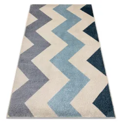 Alfombra amarilla zigzag, alfombra moderna para salón, producto de segunda clase
