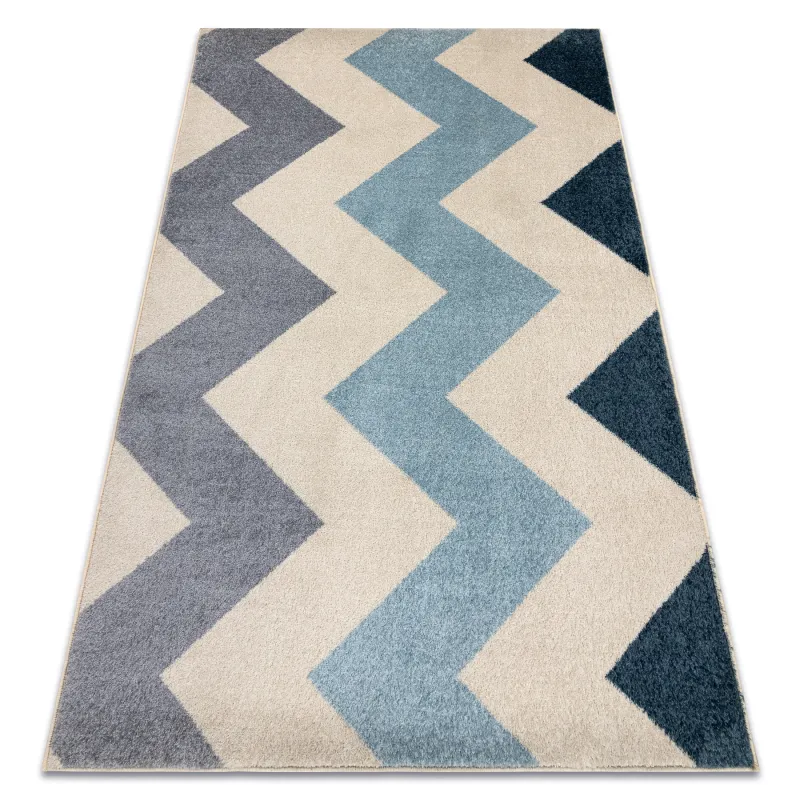 Alfombra amarilla zigzag, alfombra moderna para salón, producto de segunda clase