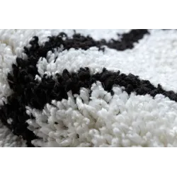 Alfombra BERBER CROSS blanca - suave y acogedora para la entrada