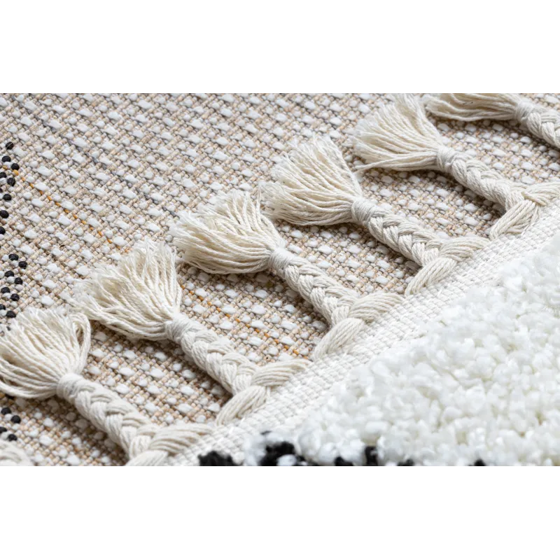 Alfombra BERBER CROSS blanca - opción funcional para cualquier habitación