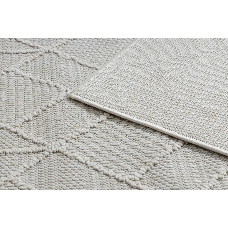 Dywan JERSEY 19231 krem - Geometryczny pętelkowy, strukturalny BOHO - 2 GATUNEK