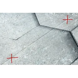 Dywan do prania ANDRE 1180 Plaster Miodu, sześcian 3D antypoślizgowy - szary - 2 GATUNEK