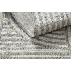 Dywan ORGANIC 2131 sizal Geometryczny ecru / szary - naturalny, nowoczesny nieregularny kształt