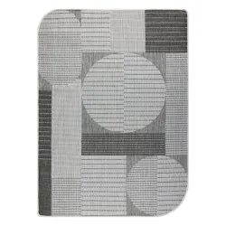 Alfombra ORGANIC 2769 Sisal Geométrica Crema / Gris - natural, moderna forma irregular