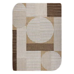 Alfombra ORGANIC 2769 Sisal Geométrica Crema / Natural - moderna forma irregular