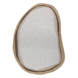Alfombra ORGANIC 2125 Sisal Piedra Crema / Natural - moderna forma irregular