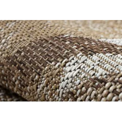 Dywan ORGANIC 2767 sizal Geometryczny ecru / naturalny - nowoczesny nieregularny kształt