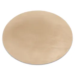 Alfombra BUNNY Redonda Macchiato beige oscuro IMITACIÓN PELAJE CONEJO