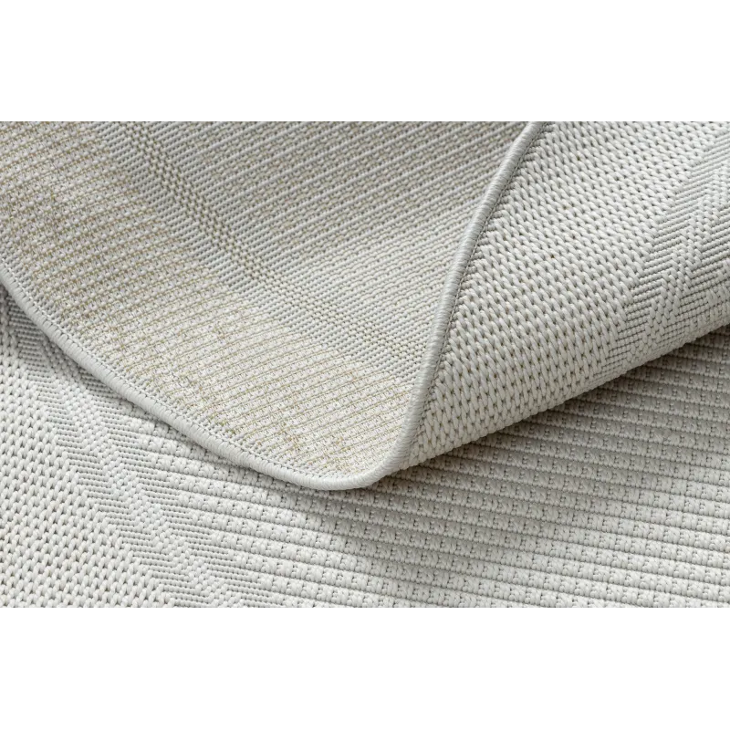 Dywan TIMO 5979 koło SZNURKOWY SIZAL outdoor ramka biały - 2 GATUNEK