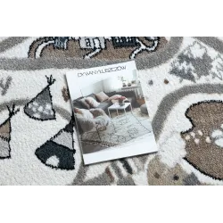 Dywan FUN Land dla dzieci, wioska, uliczki, koło - krem - 2 GATUNEK