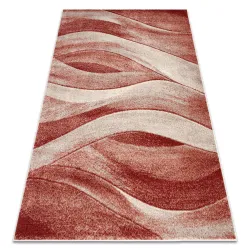 Alfombra FUSION 1617 beige / terracota - Olas, moderno, abstracto