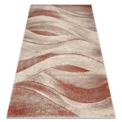 Alfombra FUSION 1617 crema / terracota - Olas, moderno, abstracto