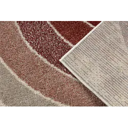 Dywan FUSION 0807 krem / bordo - Geometryczny, nowoczesny, abstrakcyjny
