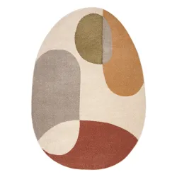 Alfombra FUSION 5706 crema / terracota Shape - Geométrica, moderna, abstracta, irregular