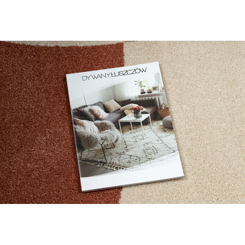 Dywan FUSION 5706 krem / terakota Shape - Geometryczny, nowoczesny, abstrakcyjny, nieregularny