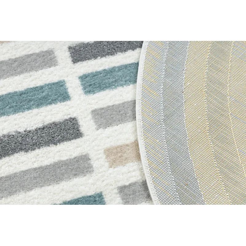 Dywan FUSION 5711 biały / ciemny zielony Shape - Geometryczny, nowoczesny, abstrakcyjny, nieregularny