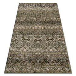 Dywan wełniany NAIN Ornament, kwiaty 1044/51058 zielony / beż