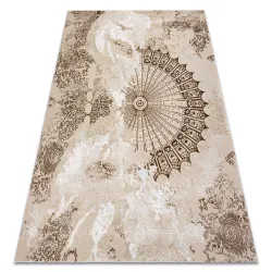 Alfombra ALLURE 5715 Abstracción - Estructurada, elegante, glamour beige / blanco