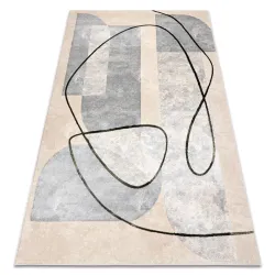 Alfombra ALLURE 9980 Geométrica - Estructurada, elegante, glamour beige / verde