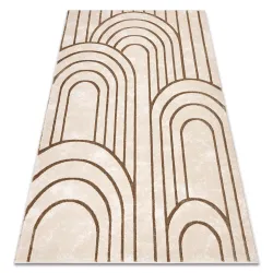 Dywan ALLURE 5756 Geometryczny - Strukturalny, stylowy, glamour beż