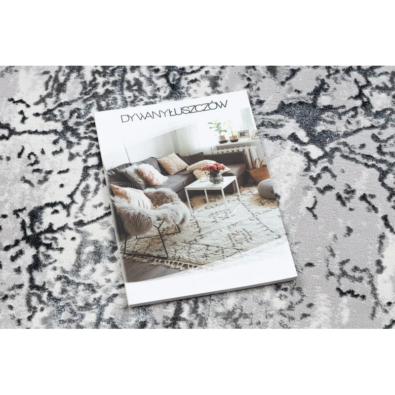 Dywan ALLURE 5716 Kamień - Strukturalny, stylowy, glamour jasnoszary / szary
